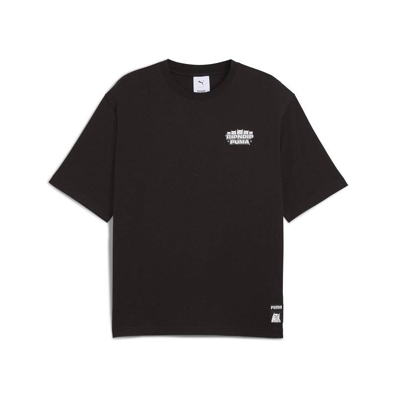 PUMA AU25 9/27 PUMA X RIPNDIP BOXY GRAPHIC TEE PUMA BLACK 632413-01