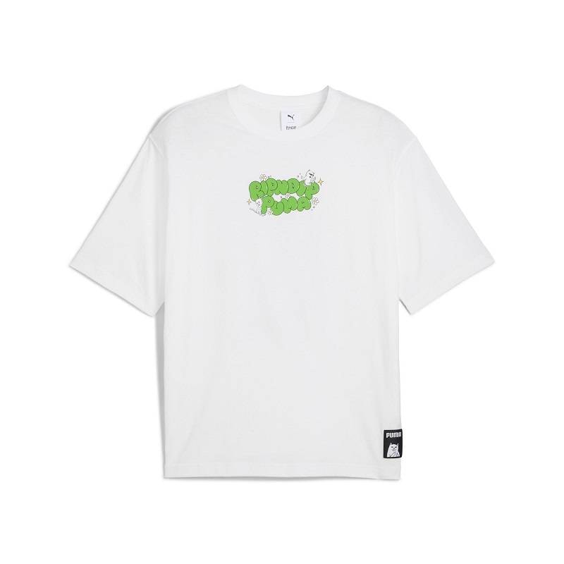 PUMA AU25 9/27 PUMA X RIPNDIP BOXY GRAPHIC TEE PUMA WHITE 632413-02