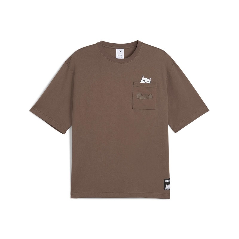 PUMA AU25 9/27 PUMA X RIPNDIP RELAXED POCKET TEE FLAT BRONZE 633779-41