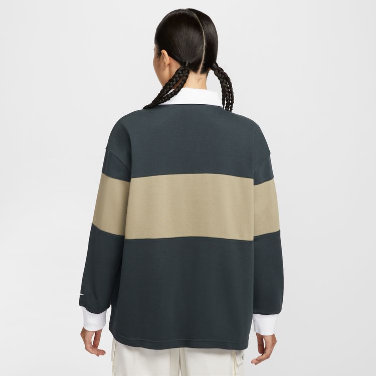 NIKE HO25 AS W NSW STREET LS GFX POLO シーウィード/ニュートラルオリーブ/ホワイト/セイル HV4034-390