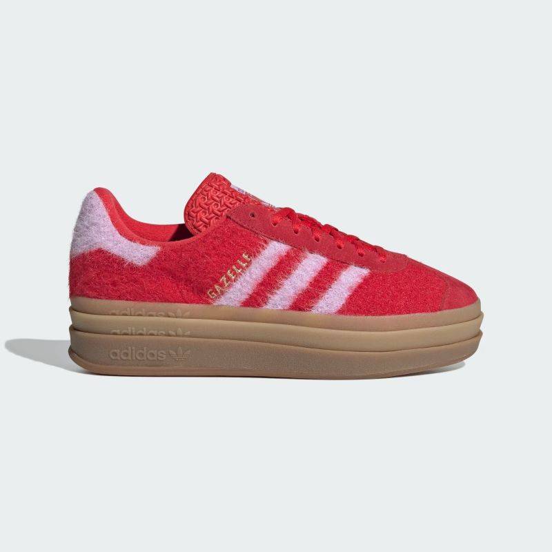 adidas 25Q4 GAZELLE BOLD W ベタースカーレット/ブリスライラック/ゴールドメタリック JS3905