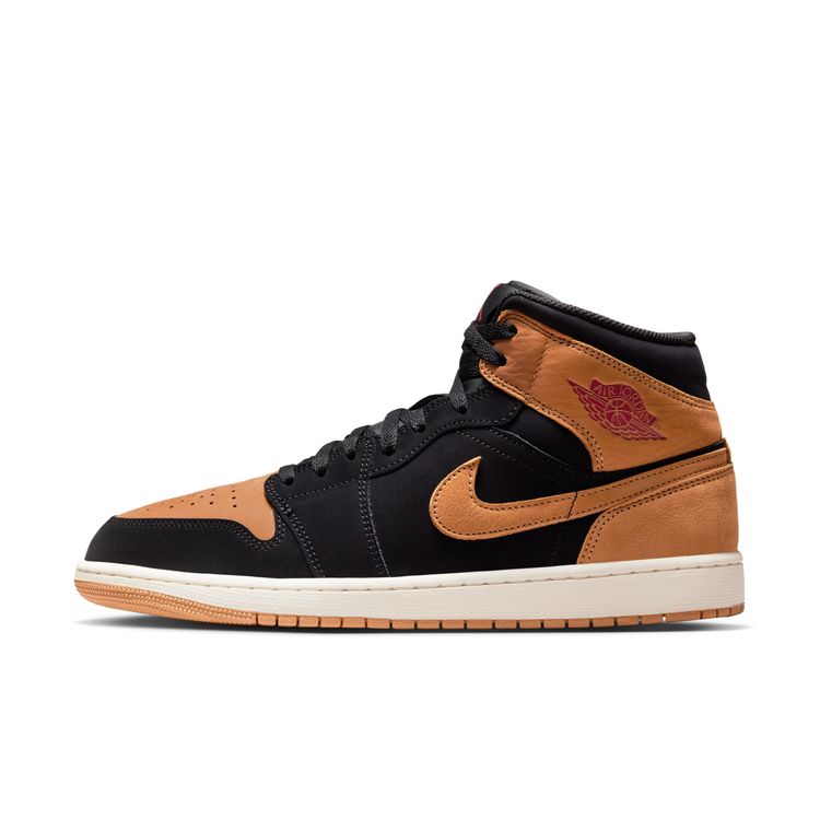 JORDAN BRAND HO25 11/1 AIR JORDAN 1 MID SE ブラック/フラックス-バーシティレッド-セイル HV4091-002