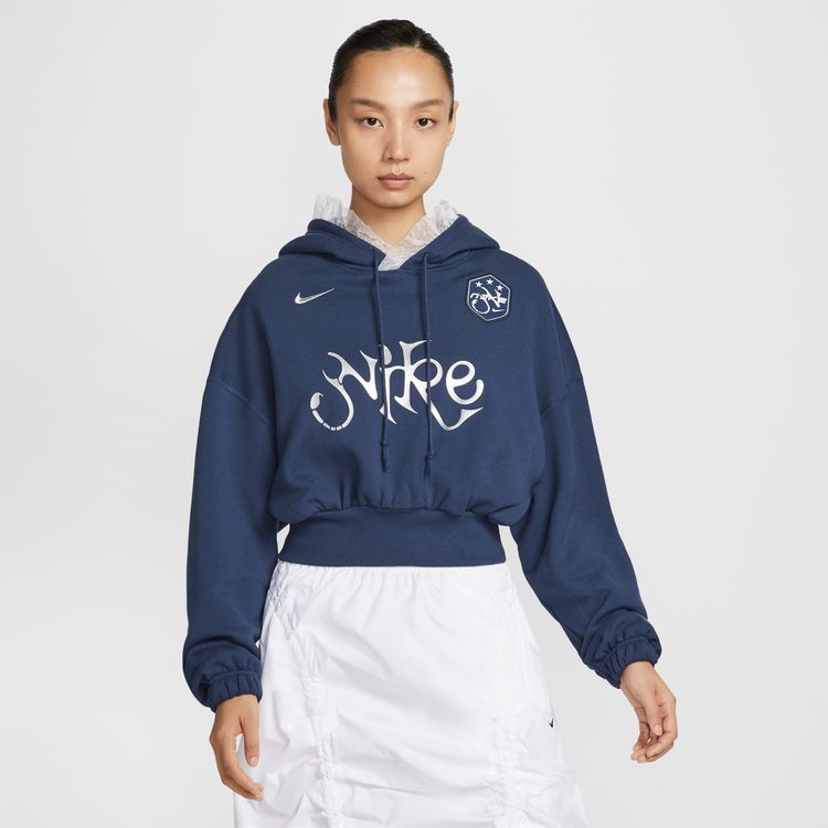 NIKE HO25 AS W NSW OS FLC CROP PO HDY ミッドナイトネイビー IO0468-410 
