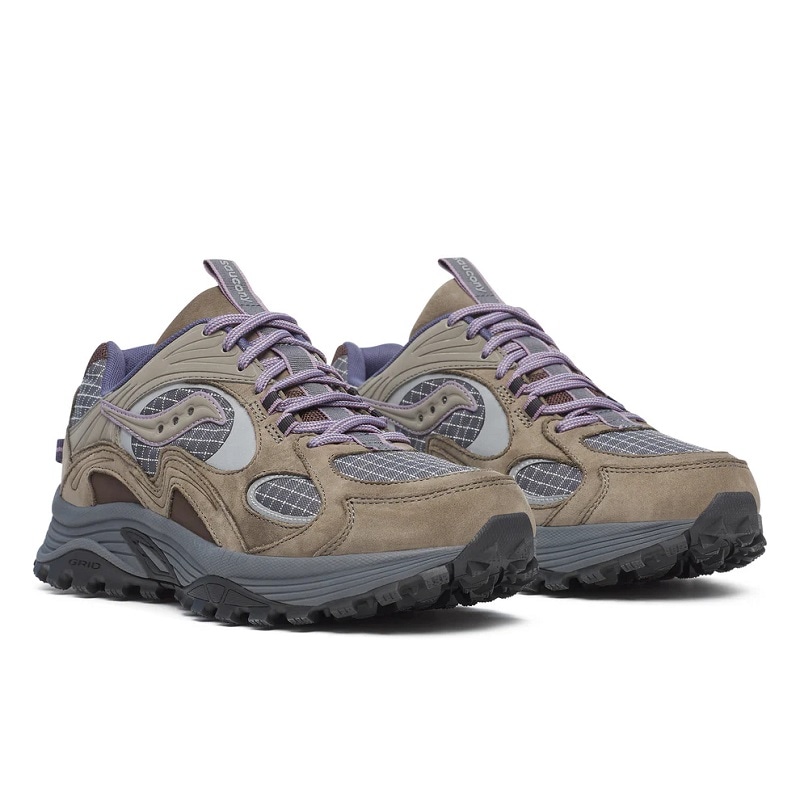 Saucony 25AW GRID AURA X DARK GREY/MUD S70924-1