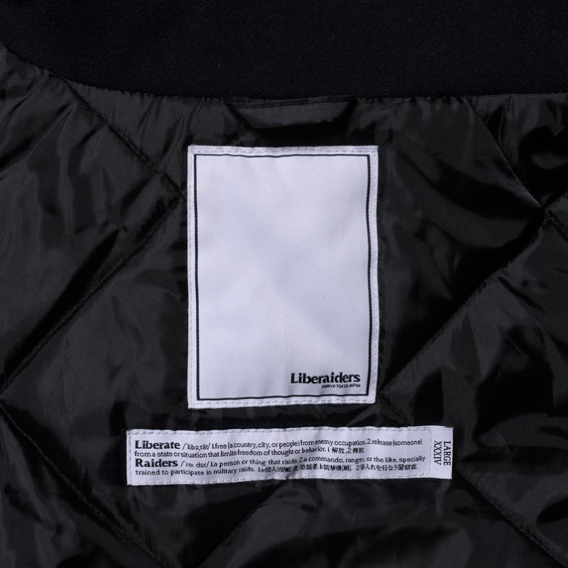 Liberaiders 25FW 11/21 LR VARSITY JACKET 770142503 770142503-BLK ブラック 770142503-NVY ネイビー