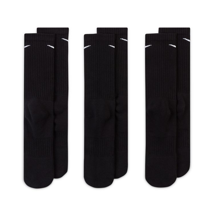 NIKE SP26 NIKE 3P EVERYDAY CUSHIONED CREW SOCKS ブラック/ホワイト SX7664-010