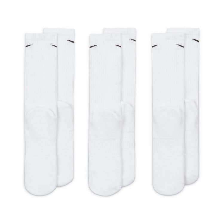 NIKE SP26 NIKE 3P EVERYDAY CUSHIONED CREW SOCKS ホワイト/ブラック SX7664-100