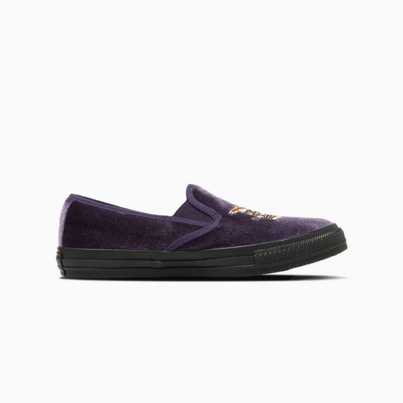 【コンバース/オールスターカンフースリップオン】CONVERSE 26SS 1/27 ALL STAR KUNGFU SLIP-ON ロイヤルパープル/ブラック 31317180