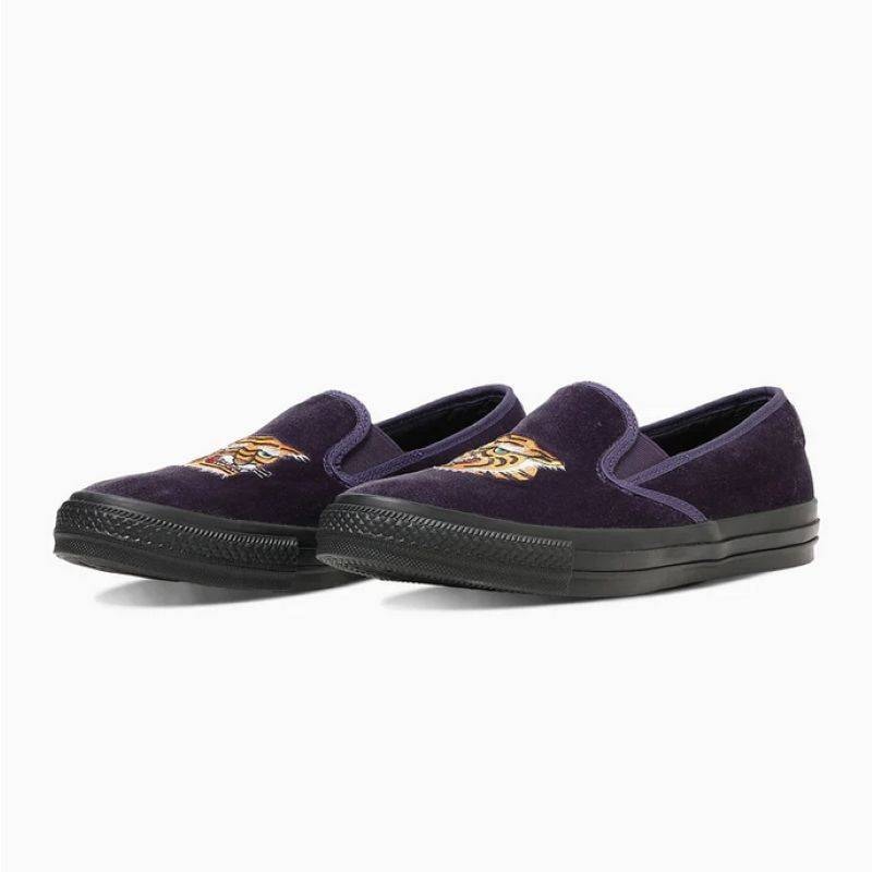 【コンバース/オールスターカンフースリップオン】CONVERSE 26SS 1/27 ALL STAR KUNGFU SLIP-ON ロイヤルパープル/ブラック 31317180