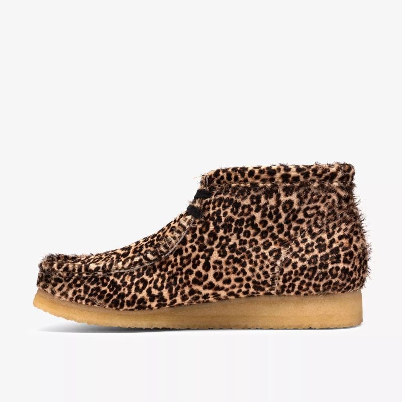 Clarks SS26 M Wallabee Boot Leopard Print 26186512