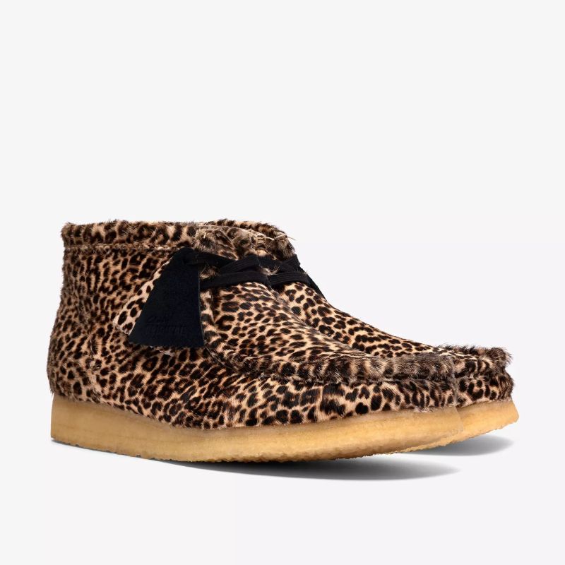 Clarks SS26 M Wallabee Boot Leopard Print 26186512