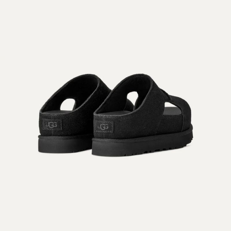 UGG S26 2/2 W GOLDENSTAR HI CUTOUT SLIDE BLACK 1175132-BLK
