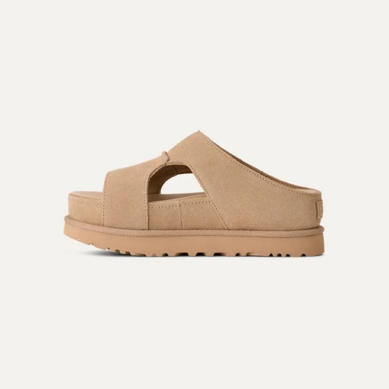 UGG S26 2/2 W GOLDENSTAR HI CUTOUT SLIDE SAND 1175132-SAN