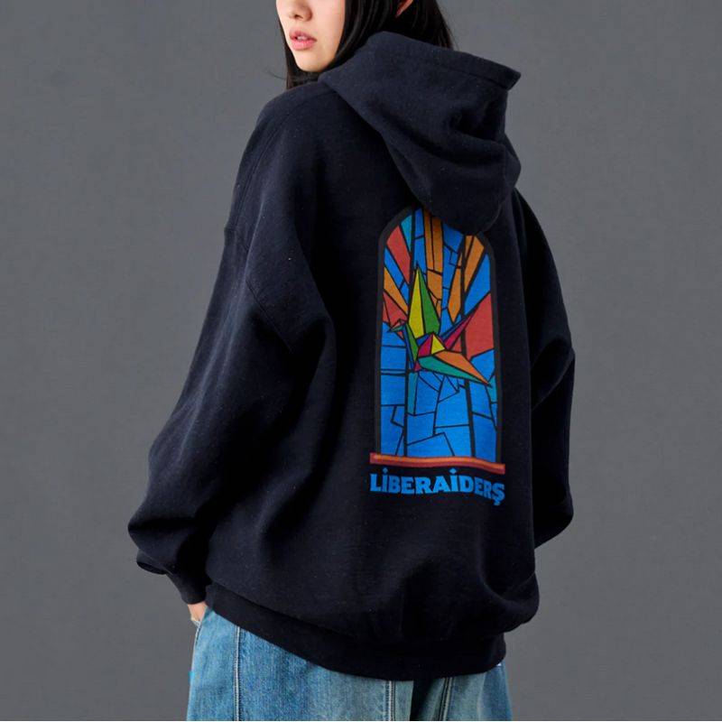 Liberaiders 26SS 2/6 STAINED GLASS HOODIE 733012601 ブラック イエロー 733012601-BLK 733012601-YEL