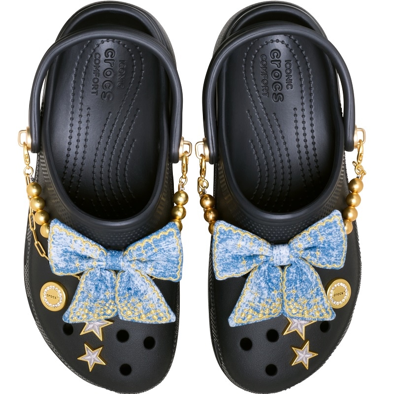 crocs 26Q1 CLASSIC PLATFORM DENIM GLITZ CLOG Black 213114-001