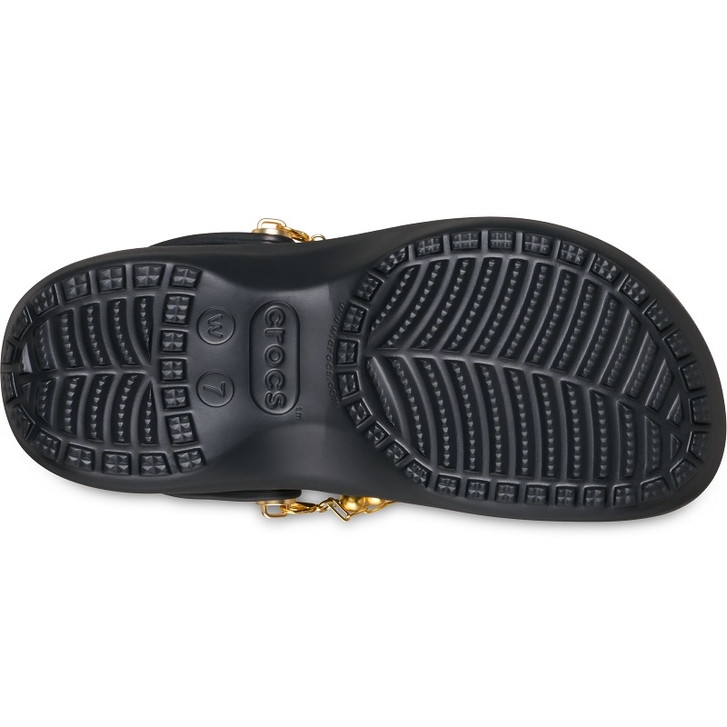 crocs 26Q1 CLASSIC PLATFORM DENIM GLITZ CLOG Black 213114-001