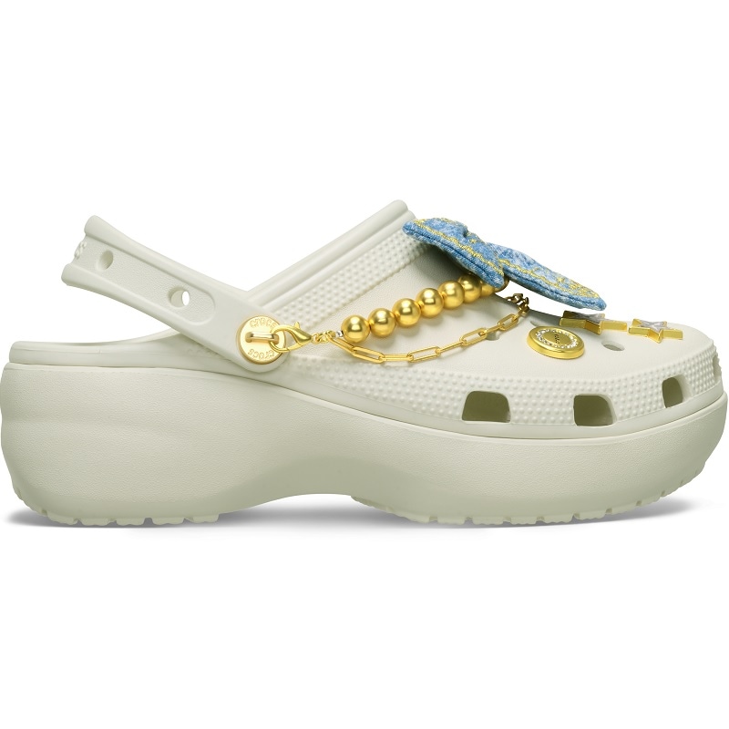 crocs 26Q1 CLASSIC PLATFORM DENIM GLITZ CLOG Linen 213114-0HZ