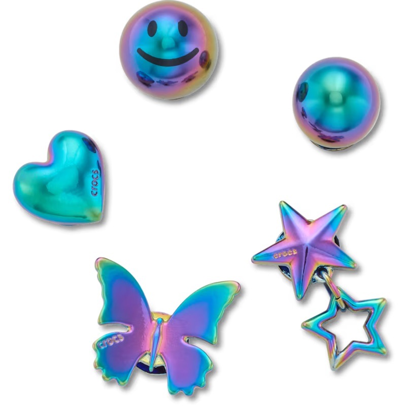 crocs 26Q2 Jibbitz charms Iridescent Meta 5 Pack 10017494