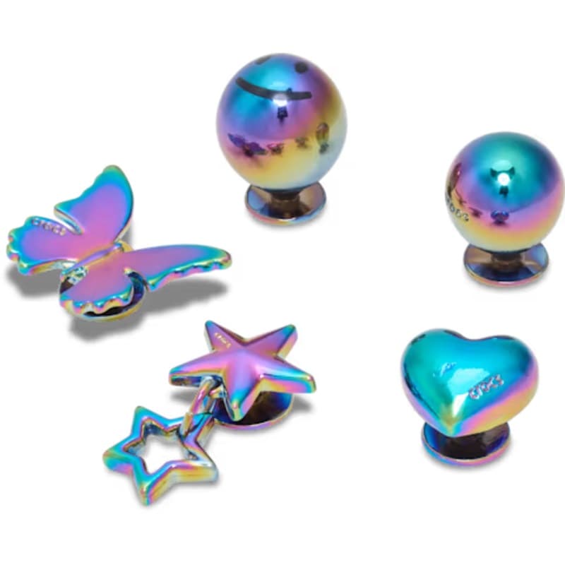 crocs 26Q2 Jibbitz charms Iridescent Meta 5 Pack 10017494