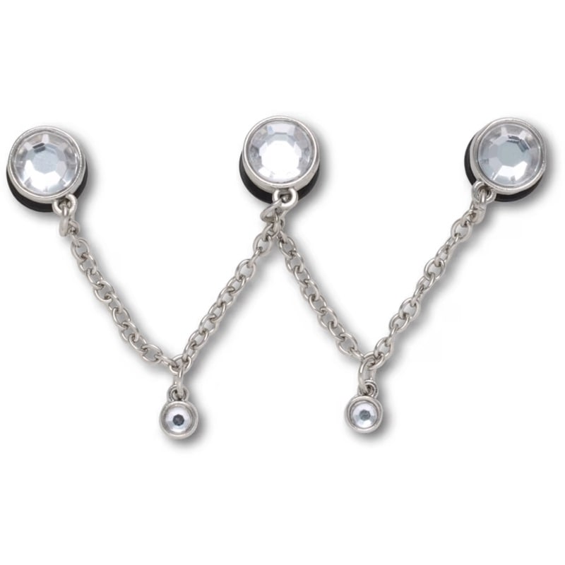 crocs 26Q2 Jibbitz charms Silver Triple SMT Gem Chain 10017734