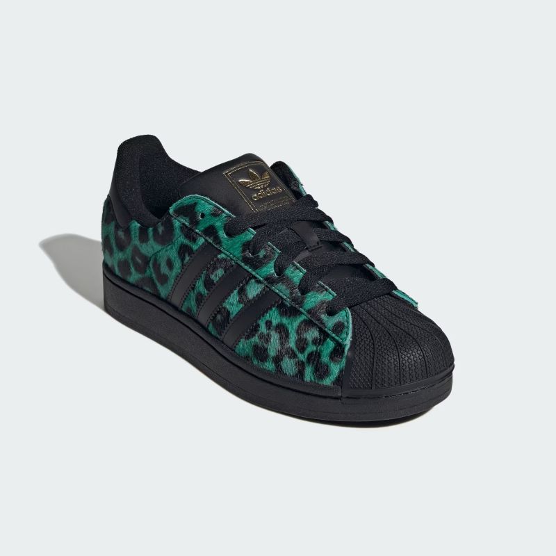 adidas 26Q2 adidas SUPERSTAR II W スクリーミンググリーン/コアブラック/ゴールドメタリック IH1636