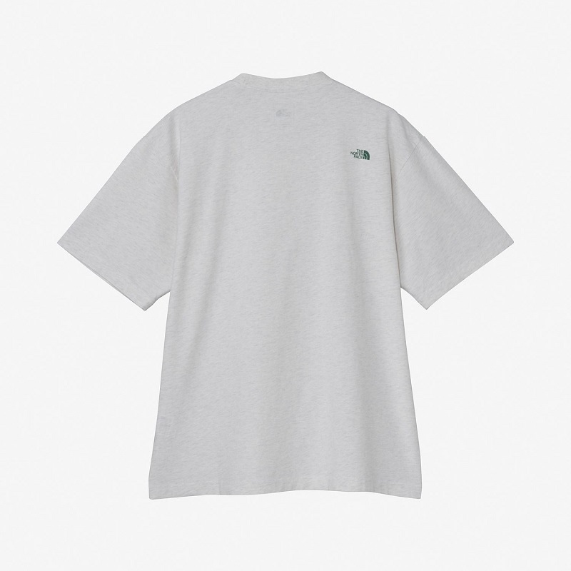 THE NORTH FACE S26 GAR SMALLER TYP0GRAPHIC S/S T ホワイトミックズグレー NT32667-WX