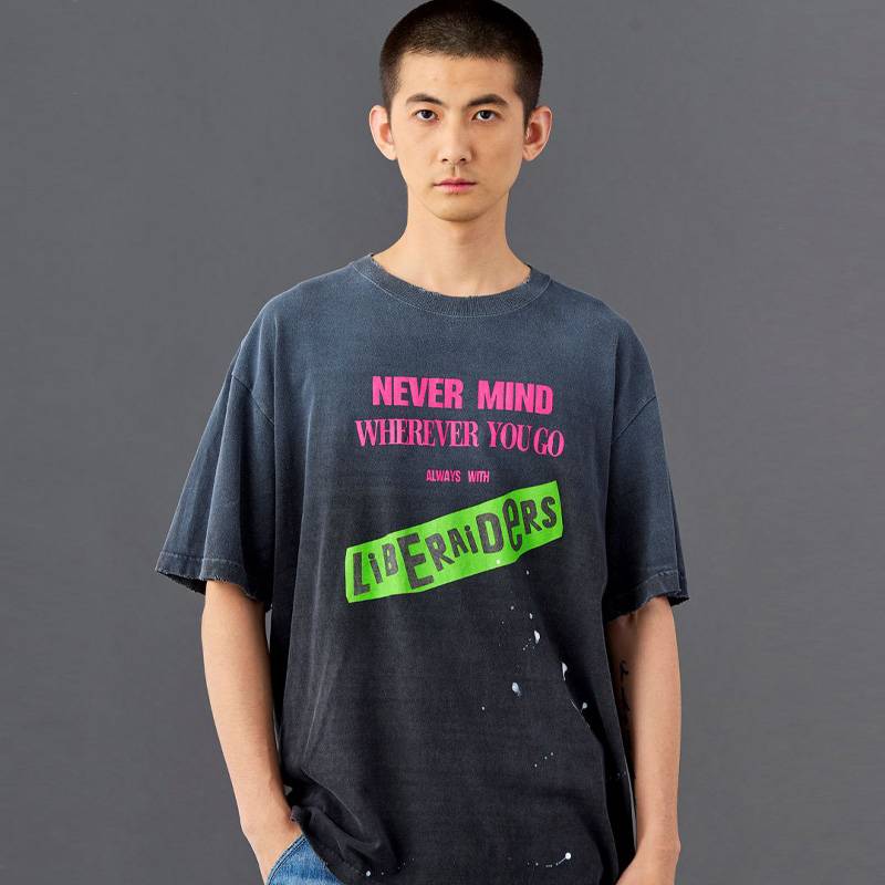 Liberaiders 26SS 5/15 FADED PUNK LOGO TEE 736212601 ブラック 736212601-BLK イエロー 736212601-YEL
