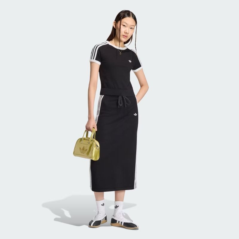 adidas 26Q3 adidas KNITTED TEE ブラック/ホワイト KS7375｜アメ横