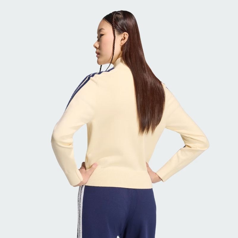 adidas 26Q3 adidas KNITTED FIREBIRD TRACK TOP ウォームバニラ/ナイトインディゴ KS6797