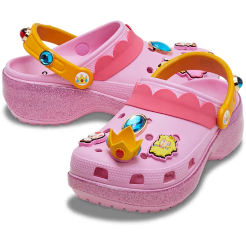 crocs 26Q2 7/16 PRINCESS PEACH CLASSIC PLATFORM CLOG Multi 212137