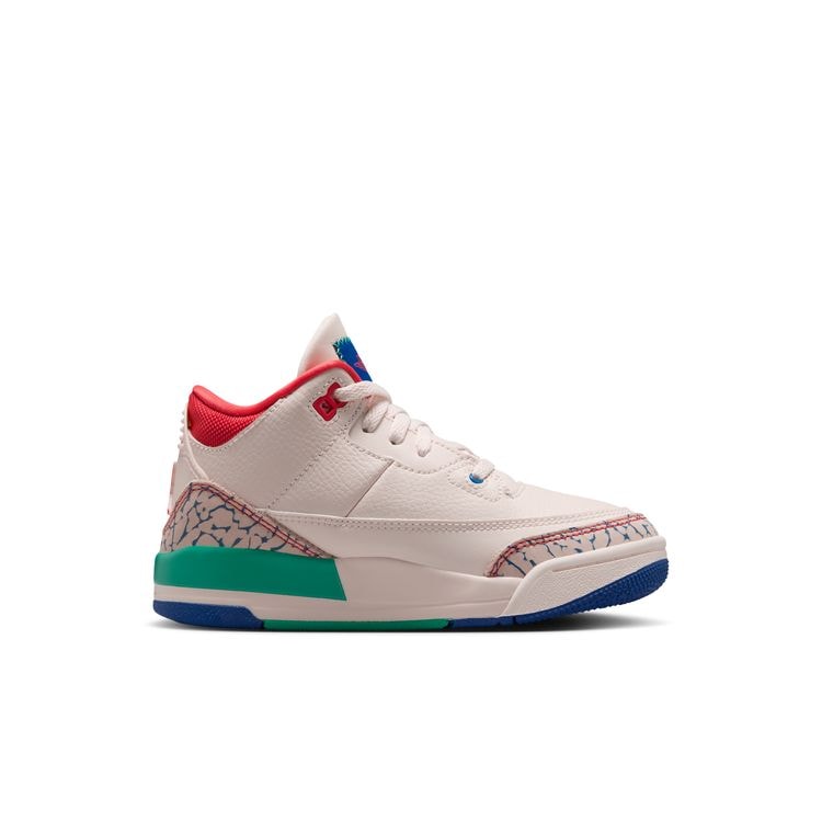 JORDAN BRAND FA26 8/8 JORDAN 3 RETRO PS チョーク/トラックレッド-トゥルーブルー-キネティックグリーン IO2074-100