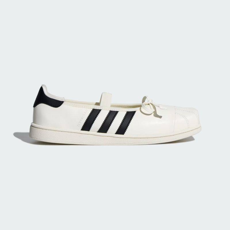 adidas 26Q4 9/1 ADILUNA S2 x JENNIE SUPERSTAR SQ BALLET W オフホワイト/コアブラック/オフホワイト LB3786