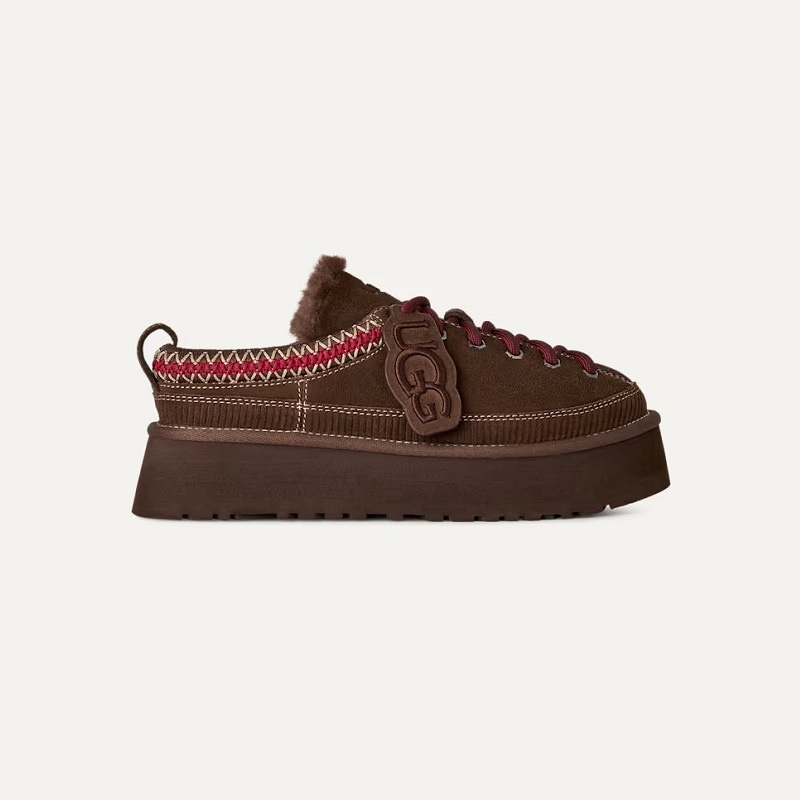 UGG アンスレー 26cm サンダークラウド UGG AW26 9/23 W HERITAGE LACE-UP SLIPPER BURNT CEDAR 1180361-BCDR
