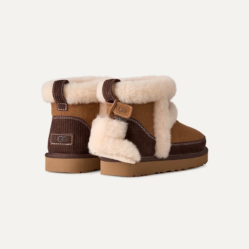 UGG W SCALLOPED MOC 9 CHE★キャメル新品26センチ UGG AW26 9/23 W CLASSIC MINI HERITAGE CHESTNUT 1180434-CHE｜アメ横