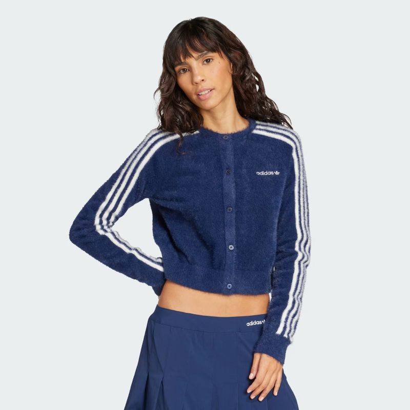 adidas 26Q4 adidas FLUFFY CARDIGAN ナイトインディゴ JW3644