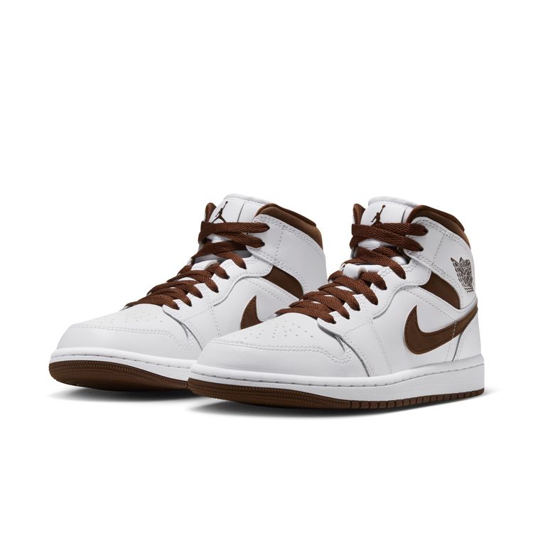 JORDAN BRAND HO26 WMNS AIR JORDAN 1 MID ホワイト/カカオワオ-カカオワオ BQ6472-125