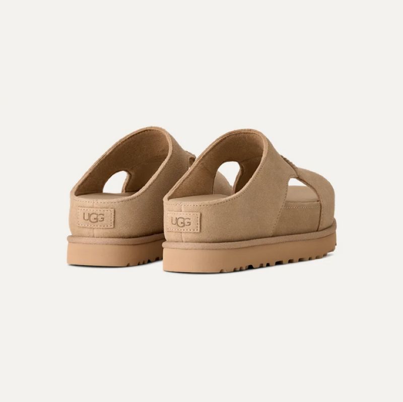 UGG S26 2/2 W GOLDENSTAR HI CUTOUT SLIDE SAND 1175132-SAN