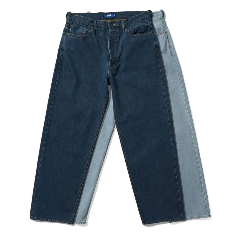 【送料無料】Lafayette 23.11.18 5 POCKET WASHED DENIM PANTS BAGGIE FIT LA231103 ブルー ライトブルー