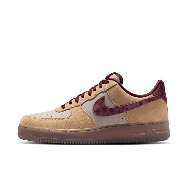 NIKE SP26 NIKE AIR FORCE 1 '07 PRM リネン/バーガンディクラッシュ-ムーンパーティクル IQ3408-286