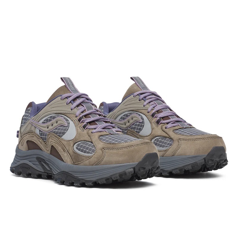 Saucony 25AW GRID AURA X DARK GREY/MUD S70924-1