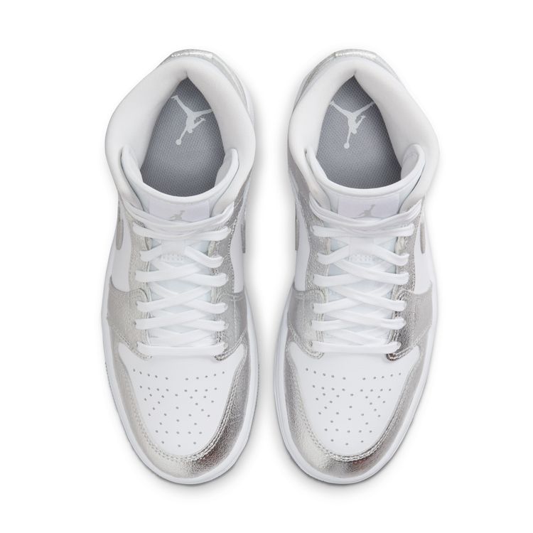 JORDAN BRAND SU26 WMNS AIR JORDAN 1 MID SE ホワイト/メタリックシルバー-ウルフグレー FN5031-100