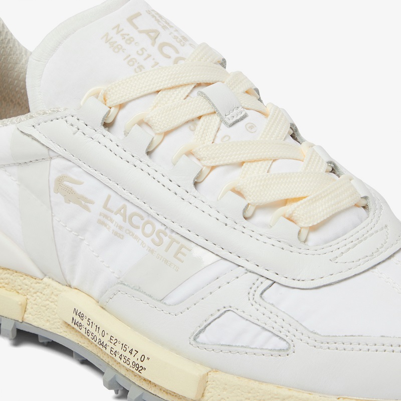 ラコステ スニーカー 48SFA0014 白ベージュ 24.5 未使用 公式完売 メンズ CARNABY SET 224 4 SMA 48SMA0014 - ラコステ（LACOSTE