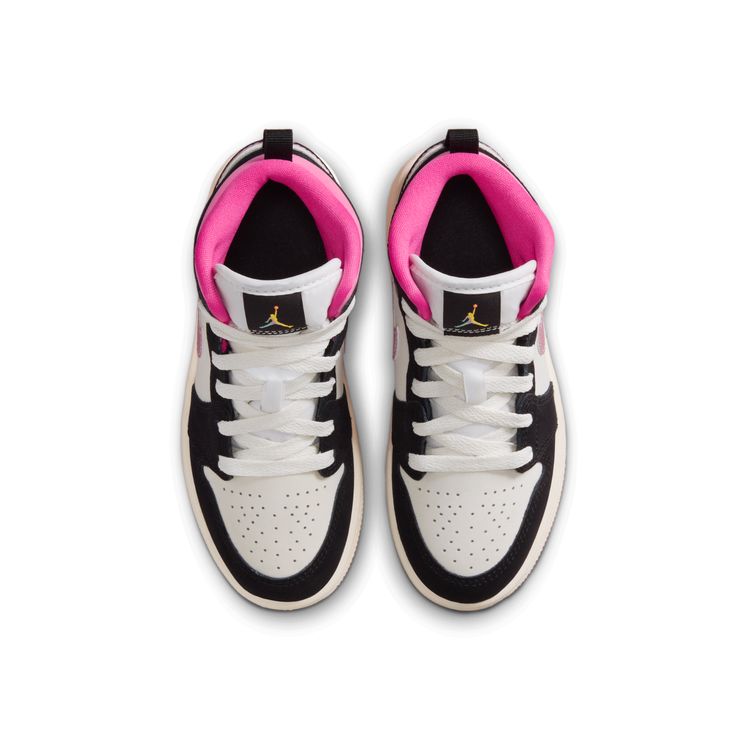 JORDAN BRAND SU26 JORDAN 1 MID SE PS ブラック/ユニバーシティゴールド-セイル-ピンクシクル II1252-001