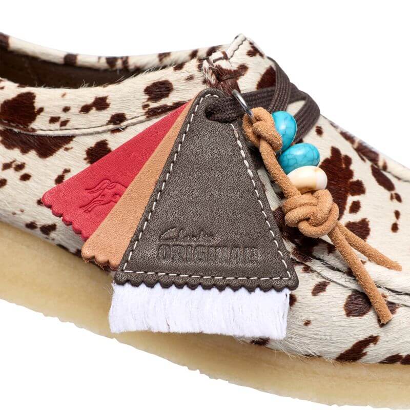 Clarks AW26 W Wallabee Brown Cow Print 26328442