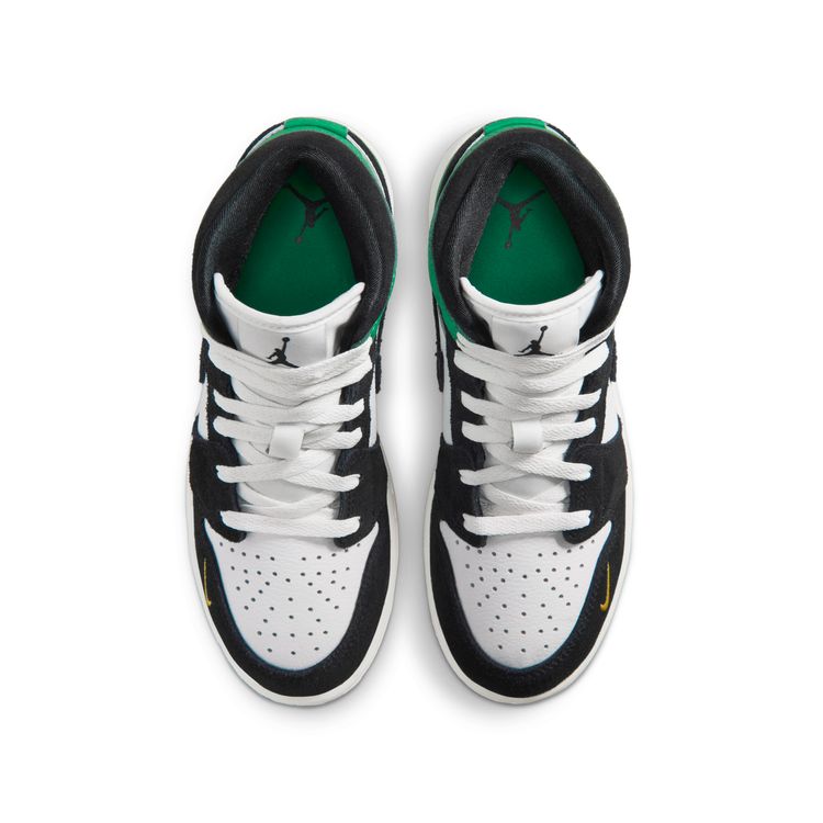 JORDAN BRAND SU26 AIR JORDAN 1 MID SE GS サミットホワイト/ブラック-ラッキーグリーン II1254-100