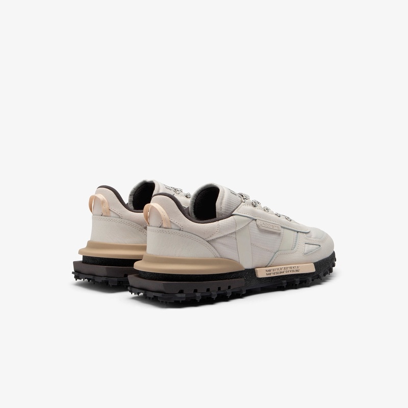 LACOSTE 25FW M ELITE ACTIVE 225 3 SMA OFF WHT/DK GRY 50SMA0077-5A6