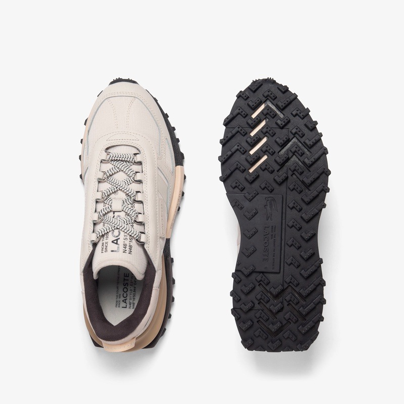 LACOSTE 25FW M ELITE ACTIVE 225 3 SMA OFF WHT/DK GRY 50SMA0077-5A6