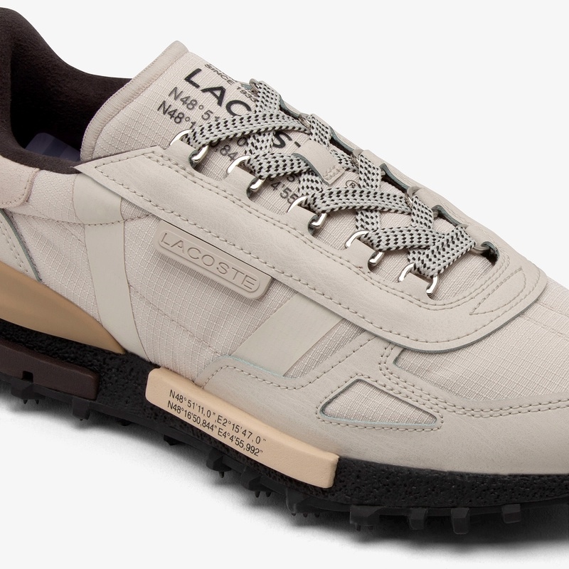 LACOSTE 25FW M ELITE ACTIVE 225 3 SMA OFF WHT/DK GRY 50SMA0077-5A6