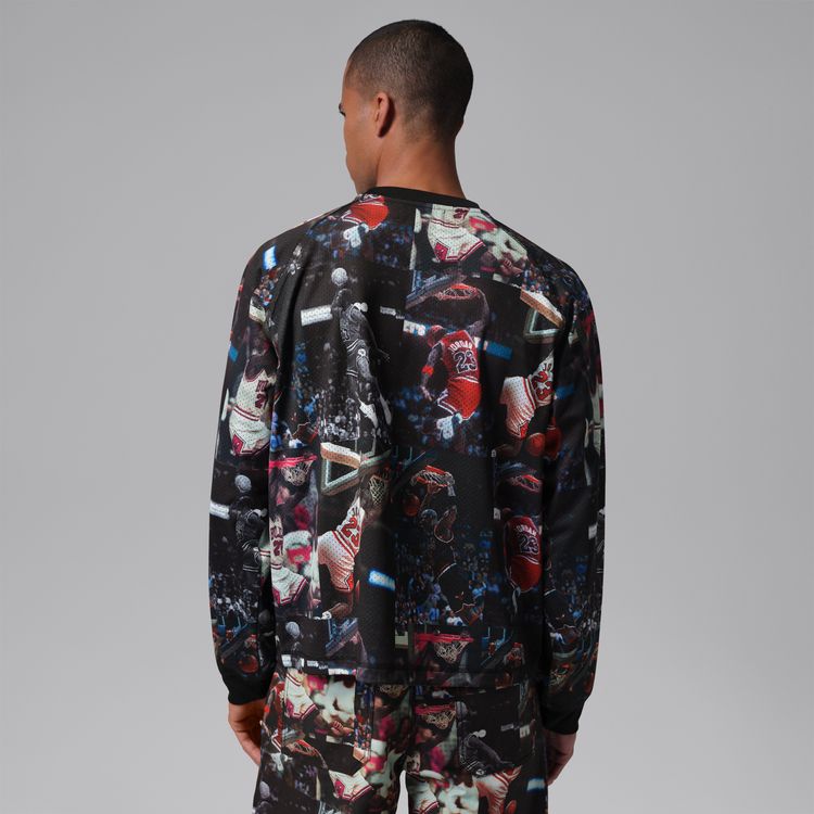 JORDAN BRAND SP26 M J FLT AOP LS JRSY ブラック/ホワイト IF1831-010