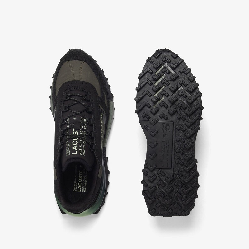 LACOSTE 25FW M ELITE ACTIVE 225 5 SMA BLK/LT GRN 50SMA0080-2J9